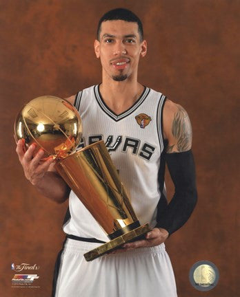 Danny Green with the NBA Championship Trophy Game 5 of the 2014 NBA Finals