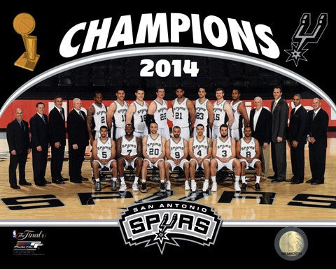 San Antonio Spurs 2014 NBA Champions Team Photo