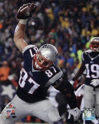 Rob Gronkowski Touchdown celebration AFC Championship Game 2014 Playoffs