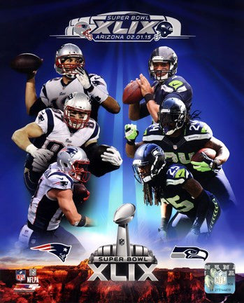 Super Bowl XLIX Seattle Seahawks Vs. New England Patriots Match Up Composite