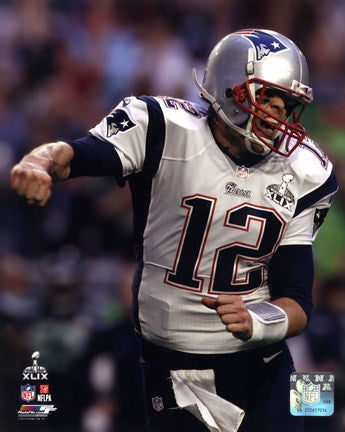 Tom Brady Touchdown Celebration Super Bowl XLIX