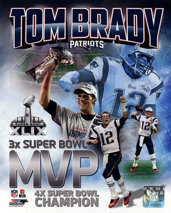 Tom Brady Super Bowl XLIX MVP Portrait Plus