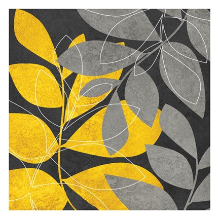 Grey Gold Leaves 2