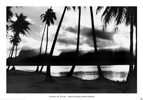 Sunset at Raiatea, French Polynesia