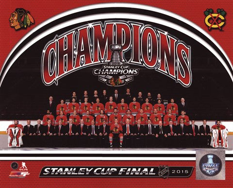 Chicago Blackhawks 2015 Stanley Cup Champions Team Sit Down Photo