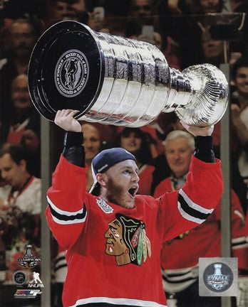 Patrick Kane with the Stanley Cup Game 6 of the 2015 Stanley Cup Finals