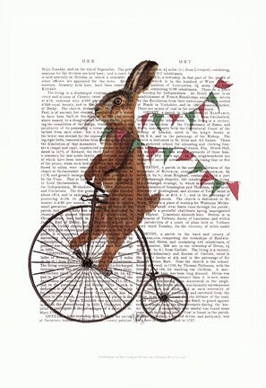 Rabbit On Penny Farthing