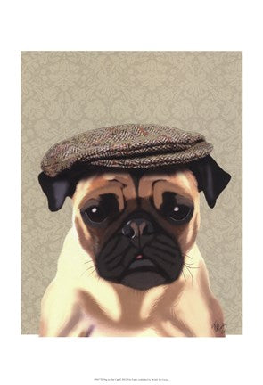 Pug in Flat Cap