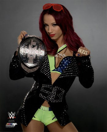 Sasha Banks with the NXT Women's Championship Belt 2015