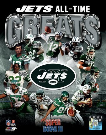 New York Jets All Time Greats Composite