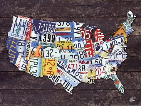 USA License Plate Map