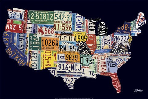 USA License Map