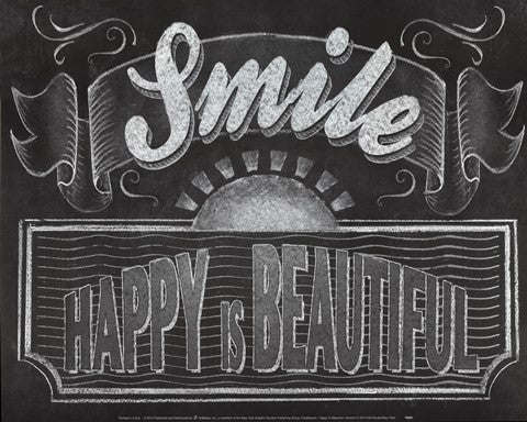 Chalkboard - Happy is Beautiful