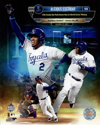 Alcides Escobar 12th Inside-the-park Home Run in world Series History Composite