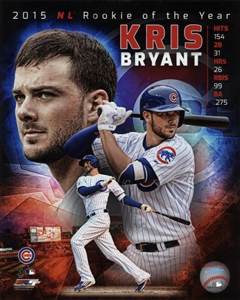 Kris Bryant 2015 National League Rookie of the Year Portrait Plus