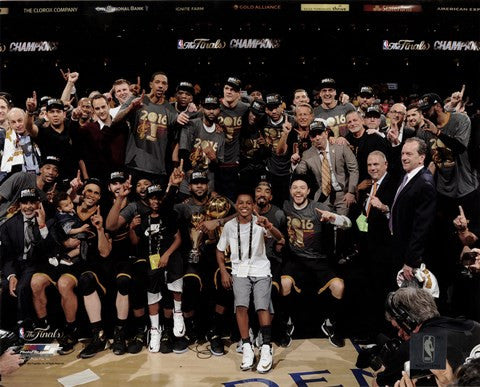 The Cleveland Cavaliers celebrate winning Game 7 of the 2016 NBA Finals